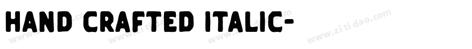 Hand Crafted Italic字体转换